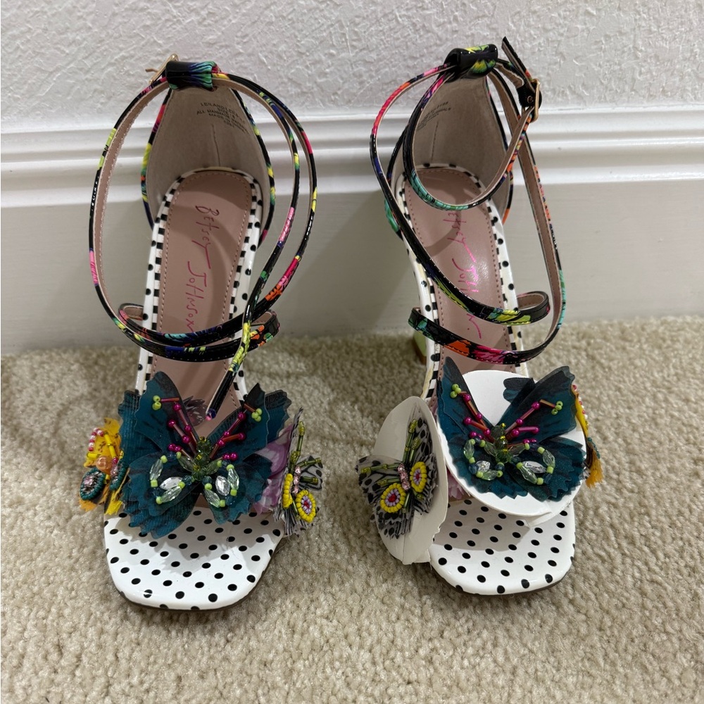 Betsey Johnson Multicolor Floral Heels